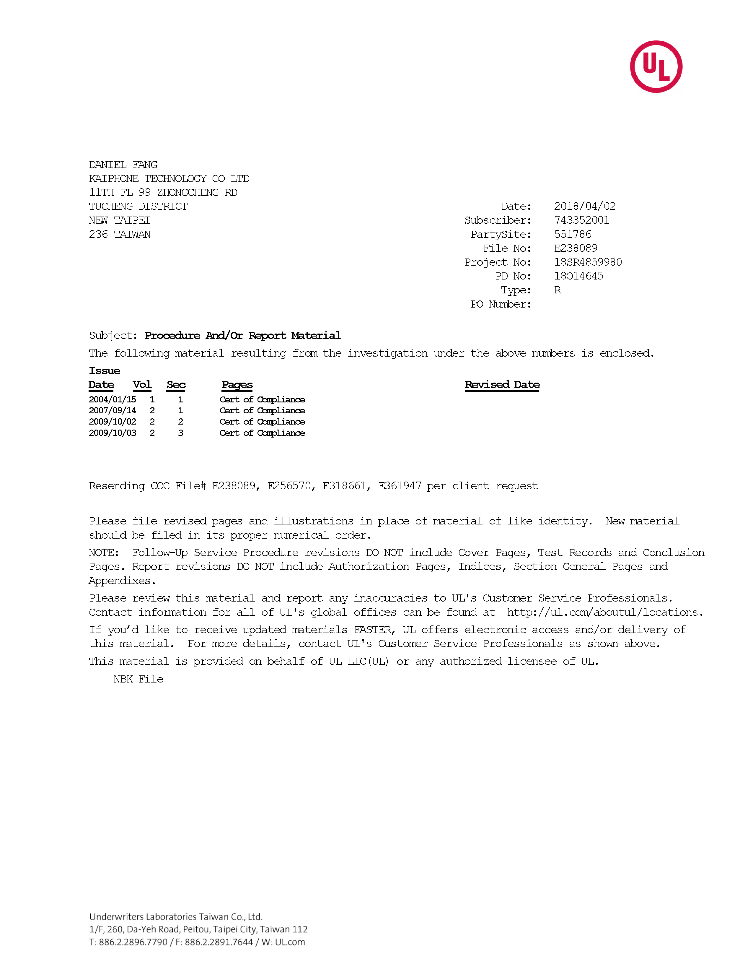 ATL APL E238089 743352001