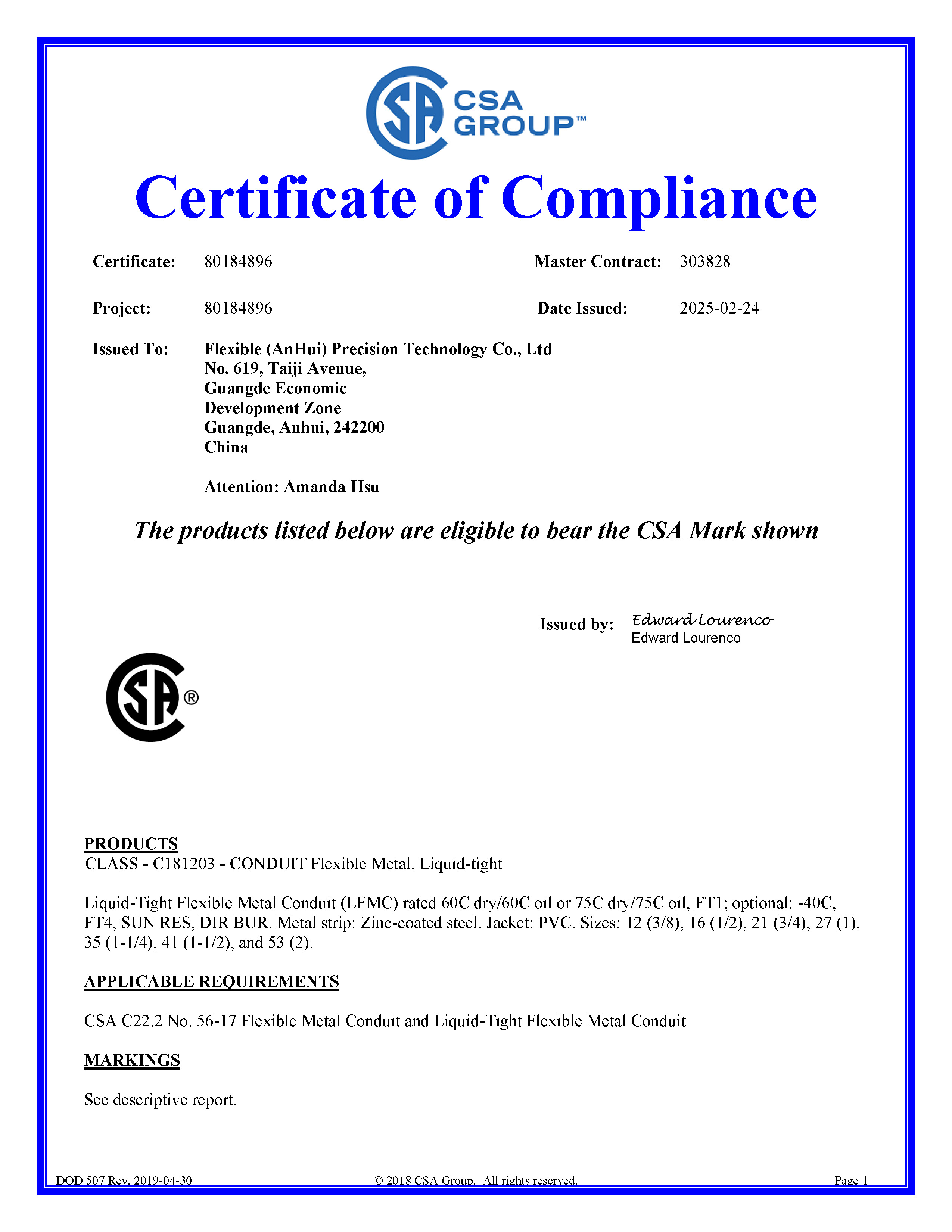 CSA C22.2 No. 56-17 Flexible Metal Conduit and Liquid-Tight Flexible Metal Conduit-1