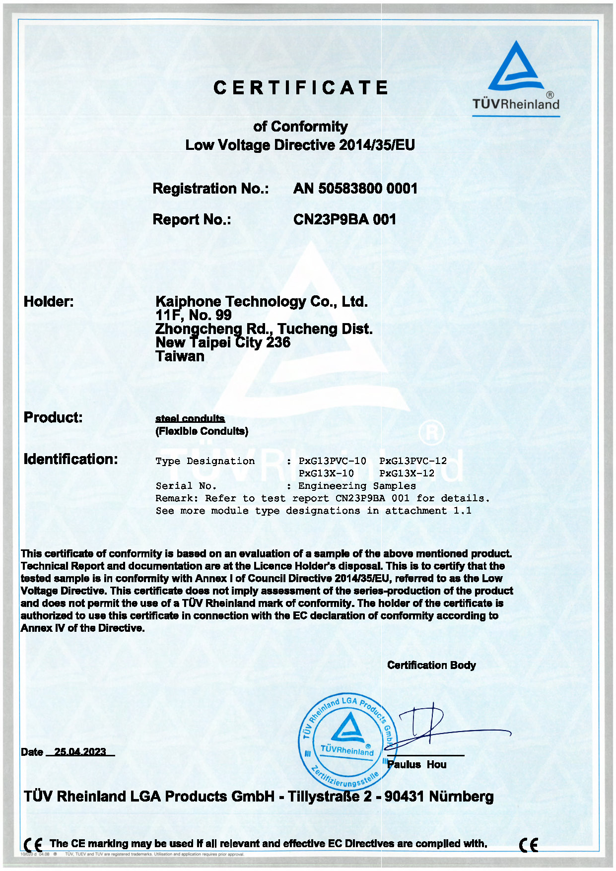 Low Voltage Directive 2014/35/EU
