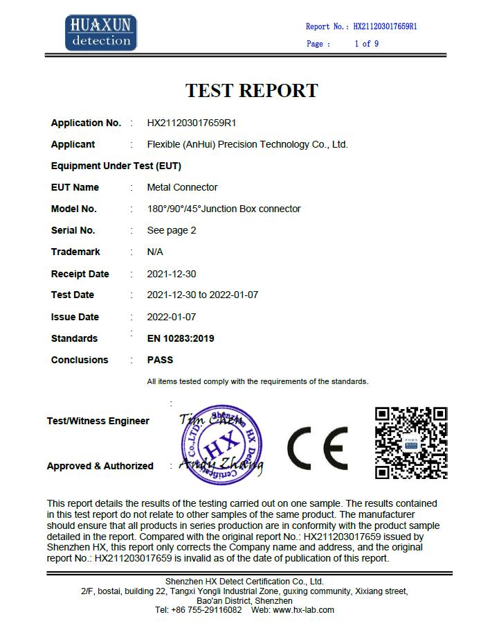 EN 10283 2019 Metal Connector